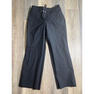 Defense Logistics Agency Quarterdeck Sailor Pants Women 10MR Black Lace Up Back